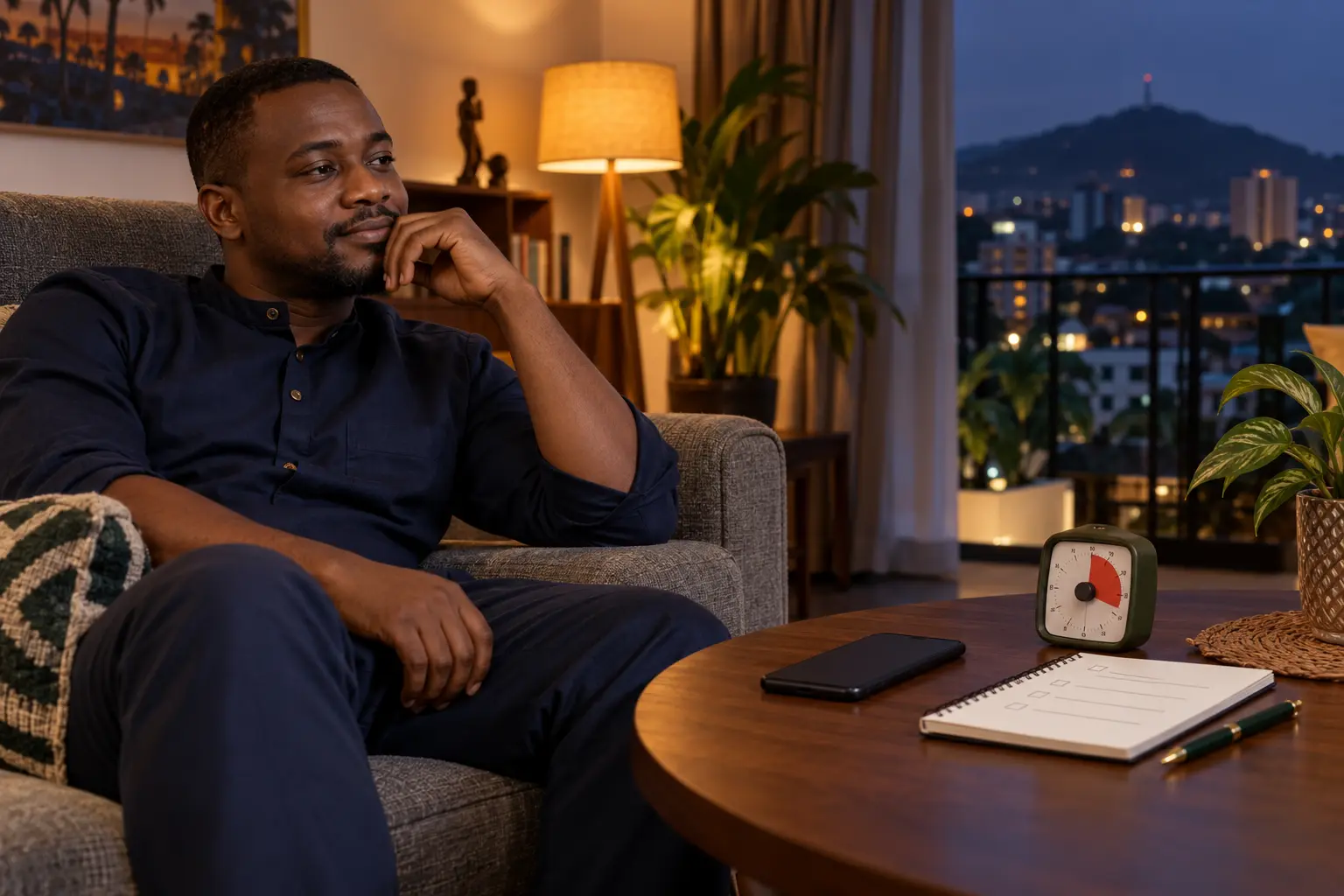 Utilisateur adulte contrôlant le temps d'une session de jeu à Yaoundé